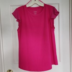 Fuschia Pink Minisleeve Blouse